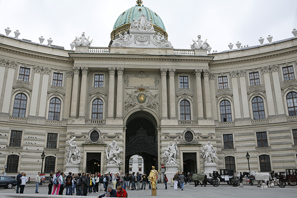 Hofburg Palace with ornate baroque interiors and silver museum. - click thumbnail image to view full size image.