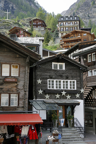 A view of this rustic mountain resort village. - click thumbnail image to view full size image.